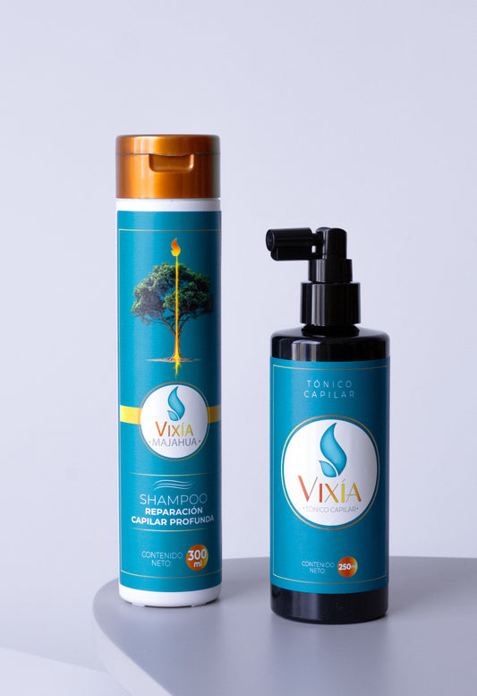 Kit Tónico capilar VIXÍA  250 ml + Shampoo VIXÍA MAJAHUA 300 ml